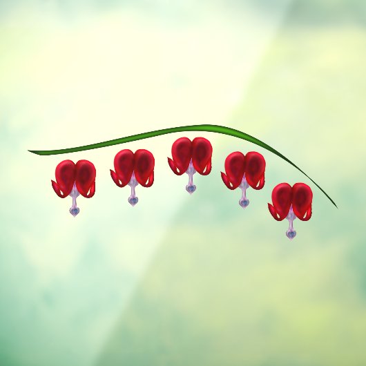 赤図解入りの、写真付きの血ハート ウィンドウサイン (シート3)