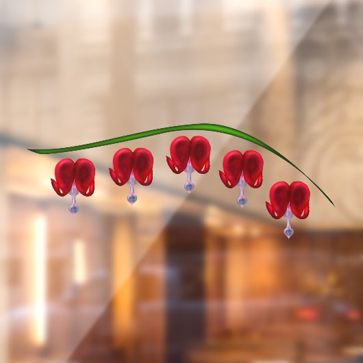 赤図解入りの、写真付きの血ハート ウィンドウサイン (シート2)