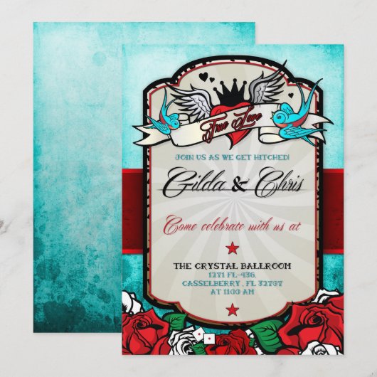 赤土ロカビリー 招待状 (正面/裏面)