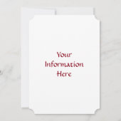 赤地にシャムロックとノットワーク 招待状 (裏面)