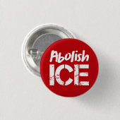 赤地に白文字でICE廃止 缶バッジ (正面&裏面)