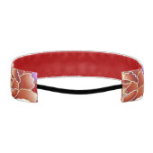 赤地に花の和風プリント, アスレチックヘッドバンド (裏面)