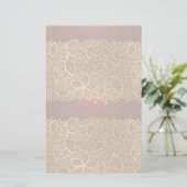 赤地に金箔レース 便箋 (スタンド正面)