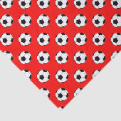 赤地に黒と白のサッカーボール 薄葉紙 (詳細)