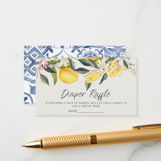 赤地中海のちゃんシャワーおむつラッフルチケット エンクロージャーカード (正面/裏面インサイチュ)