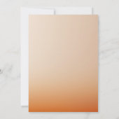 赤地中海の色の結婚夕日 招待状 (裏面)