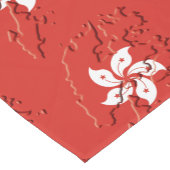 赤地図の概要HONG KONG国旗14"x72" ショートテーブルランナー (コーナー)