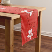 赤地図の概要HONG KONG国旗14"x72" ショートテーブルランナー (インサイチュ)