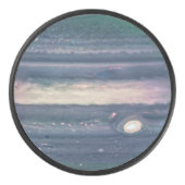 赤外の惑星ジュピターのJWST画像 アイスホッケーパック (正面)