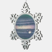 赤外の惑星ジュピターのJWST画像 スノーフレークピューターオーナメント (右)