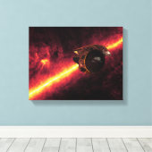 赤外線の空に対してスピッツァーを見る2 キャンバスプリント (インサイチュ (ウッドフロア))