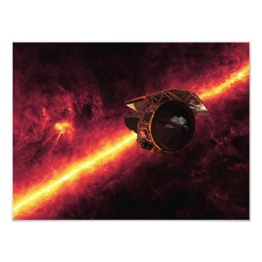 赤外線の空に対してスピッツァーを見る2 フォトプリント            (正面)