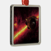 赤外線の空に対してスピッツァーを見る2 メタルオーナメント (右)