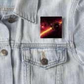 赤外線の空に対してスピッツァーを見る2 缶バッジ (インサイチュ)