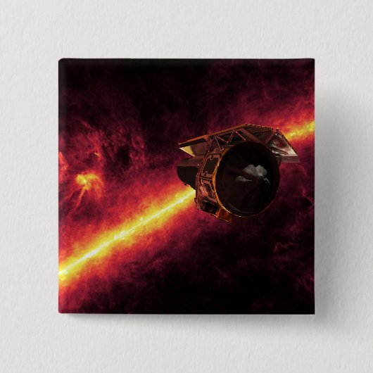 赤外線の空に対してスピッツァーを見る2 缶バッジ (正面)