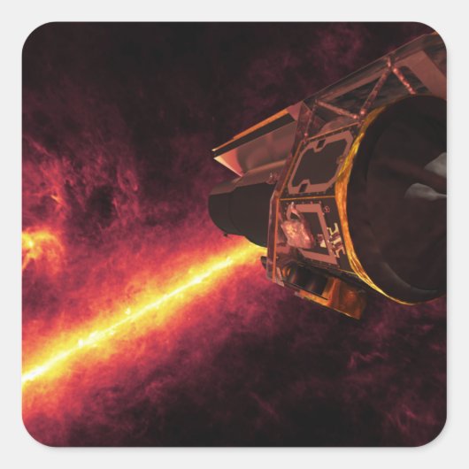 赤外線の空に見えるスピッツァー スクエアシール (正面)