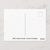 赤外線はがき内の惑星ジュピターのJWST画像 ポストカード (裏面)