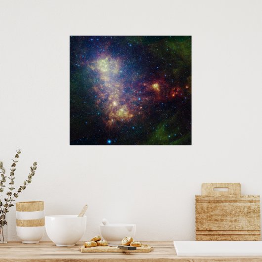 赤外線ポートレートは星と塵を明らかにする ポスター (キッチン)