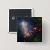 赤外線ポートレートは星と塵を明らかにする 缶バッジ (正面&裏面)