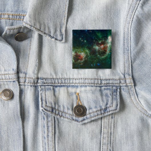 赤外線モザイクハートとソウル星雲 缶バッジ (インサイチュ)