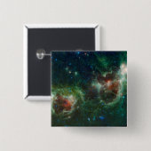 赤外線モザイクハートとソウル星雲 缶バッジ (正面&裏面)