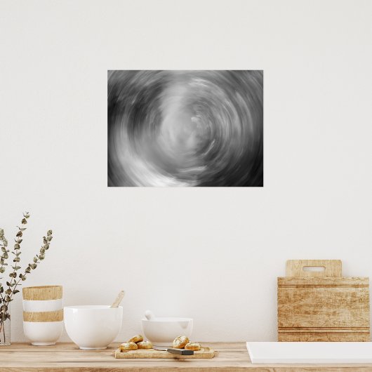 赤外線抽象芸術旋回 ポスター (キッチン)