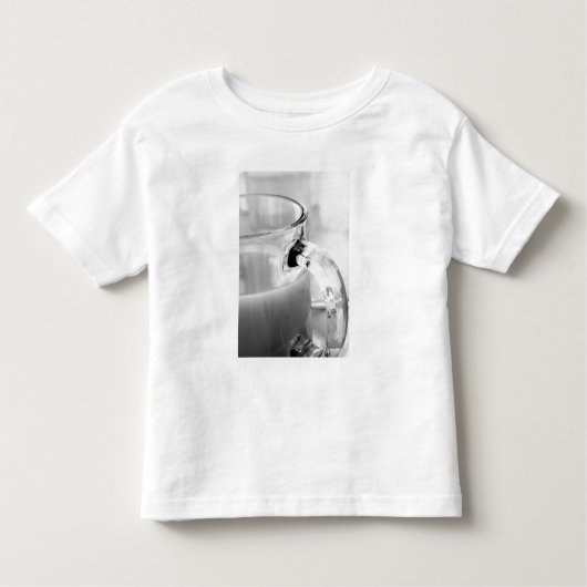 赤外線,白黒,カップ,ガラス,コーヒー, トドラーTシャツ (正面)