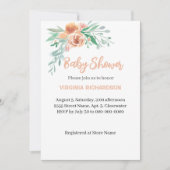 赤大切ちゃんシャワーテンプレート 招待状 (正面)