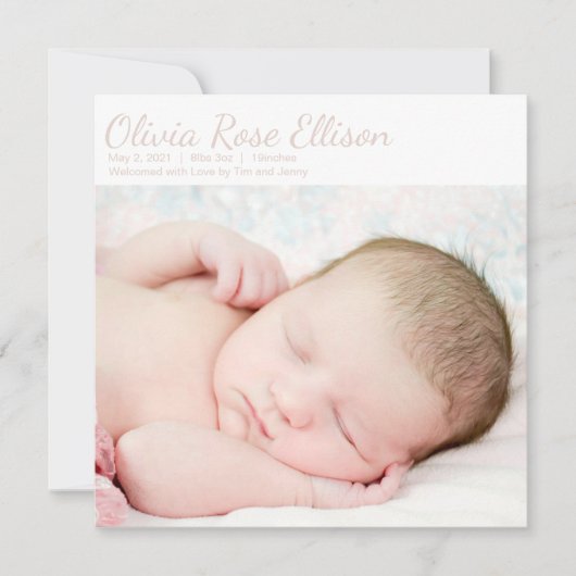 赤大切ちゃん写真誕生のお知らせ (正面)