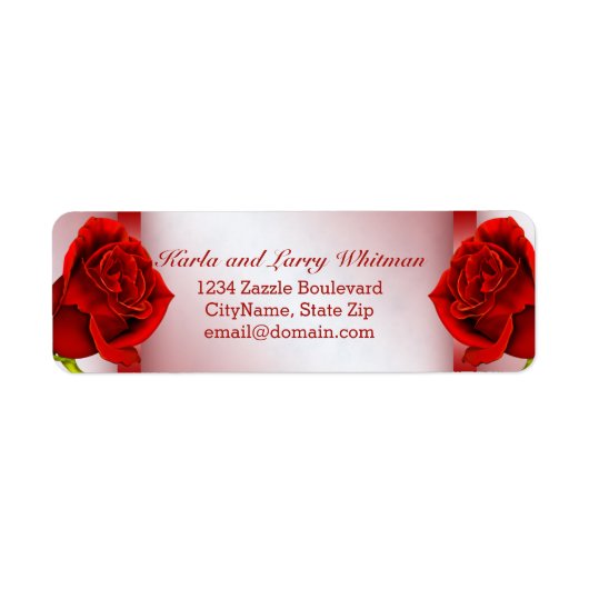 赤大理石とバラ ラベル (正面)