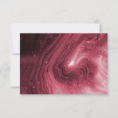 赤大理石と銀の色の引退ありがとう ノートカード (裏面)