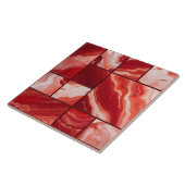 赤大理石の幾何学的アート タイル (側面)