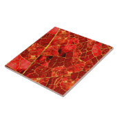 赤大理石の葉 タイル (側面)