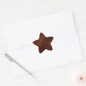 赤大理石抽象芸術フラクタルスターシール 星シール (封筒)