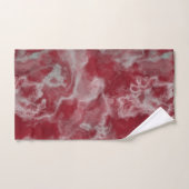 赤大理石抽象芸術 バスタオルセット (ハンドタオル)