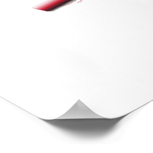 赤太鼓デザイン ポスター (角)