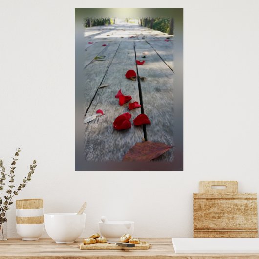 赤失った花びら ポスター (キッチン)