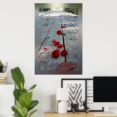 赤失った花びら ポスター (ホームオフィス)