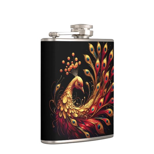 赤威厳のあると金ゴールド孔雀 フラスク (右)