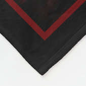 赤威厳のある獅子 フリースブランケット (角)