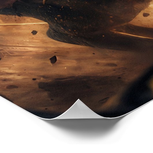 赤威厳のある色の十字軍騎士 ポスター (角)