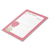 赤子猫バルーン並びデイリープランナー ノートパッド (アングル)