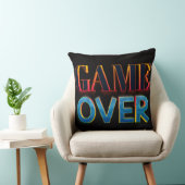 赤字の太字「GAME OVER」テキスト クッション (椅子)