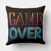 赤字の太字「GAME OVER」テキスト クッション (裏面)