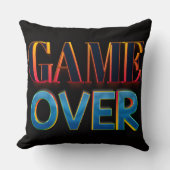 赤字の太字「GAME OVER」テキスト クッション (正面)