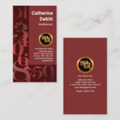 赤字財務番号簿記 名刺 (正面/裏面)