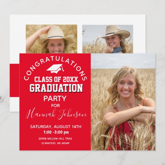 赤字高校2021年卒業 案内状 (正面/裏面)