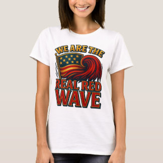 赤実在波™女子ティー Tシャツ