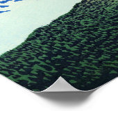 赤富士北斎浮世絵日本の術 ポスター (角)