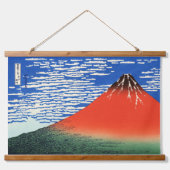 赤富士北斎浮世絵日本の術 吊り下げ型タペストリー (正面)
